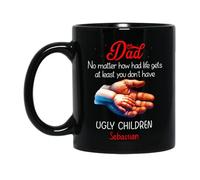 Coffee Mugs Dad No Matter How Had Life Gets Drinking Cups,Personalised,Coloured,Tea Mugs for Coffee Office Friend 330Ml