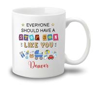 Coffee Mugs Everyone Should Have A Step Son Like You Tea Cups,Coloured,Personalised,Ceramic Mug for Celebration Women Tea 330Ml