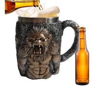 Coffee Mugs for Men | 400ml Raging Bee Resin Funny Bar Accessory | Stainless Steel Coffee Cups - for Camping Hiking Picnic Home Play Party Tea Whiskey Beer