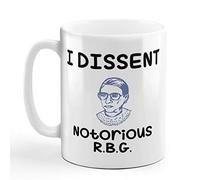 Coffee Mugs I Dissent Notorious R.B.G Ruth Bader Mug Boss 2PCS-330ML | Novelty Tea Cup Portable Tea & Coffee Mugs Farewell Christmas