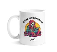 Coffee Mugs Personalised Coffee Cups Yarned and Dangerous Knitting Crochet Funny Tea Mugs for Women Men Tea 330Ml