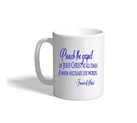 Coffee Mugs Preach The Gospel of Jesus Christ At Mug Teacher 2PCS-330ML | Novelty Tea Cup Funny Tea & Coffee Mugs Anniversary Gamers