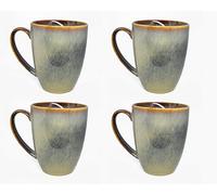 Coffee Mugs Set of 4 Durable Ceramic Mug Mojave Glaze Design Teacup for Hot Chocolate Latte Cappuccino Soup Microwave & Dishwasher Safe 400ml (Mugs K)