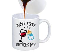 Coffee Mugs - Small Coffee Cup 350ml, Funny Tea Mug, Best Dear Mom Ever Mugg | Novelty Ceramic Cup for Mom Women Mug from Son Daughter Gift to A Child Mumy for Birthday Mother's Day