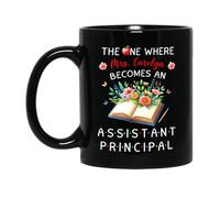 Coffee Mugs The One Where Becomes an Assistant Principal Porcelain Cup,Eco Friendly,Printed,Porcelain Mug for Colleague Hot Drinks Office 330Ml
