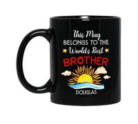 Coffee Mugs This Belong to The World's Best Brother Tea Cups,Personalised,Coloured,Ceramic Mug for Colleague Home Coffee 330Ml