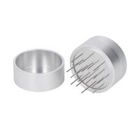 Coffee Needle Distributor with Base Premium Stainless Steel Hand Coffee Stirrer for Even Espresso Tamping for Home Baristas Silver 6.3-7.9oz (58mm)