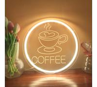Coffee Neon Sign 3D Engrave Dimmable LED Cafe Sign for Business Cafe Bar Neon Sign Light Up for Wall Decor Powered by USB Art Light Neon Signs for Coffee Shop Station Kitchen