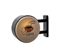 Coffee Neon Sign, Retro Cafe Sign, Magnetic Miniature Scene Fridge Magnet, For Restaurant Bar Kitchen Coffeehouse Entrance (D)