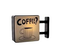 Coffee Neon Sign, Retro Cafe Sign, Magnetic Miniature Scene Fridge Magnet, For Restaurant, Bar, Kitchen, Coffeehouse Entrance (E)
