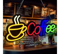 Coffee Neon Signs For Wall Decor,CoffeeBar Sign Dimmable USB Powered Neon Lights Decor For CoffeeBar,CoffeeStation,CoffeeShop Window,Coffeearea,Kitchen