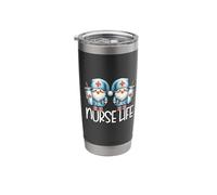Coffee Nurse Life Needs Coffee Gnome Graphic for Nurses Stainless Steel Insulated Tumbler