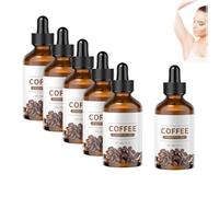 Coffee Oil Anti Wrinkles, Coffee Essential Body Oil, Wrinkle Removal to Restore Elasticity for all Skin Types, Tightens Delicate Skin, Deeply Nourish the Skin and Provide Long-Lasting (6pcs)