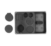 Coffee Organizer Box Tamper Holder Multifunctional Compact Tamping Station Coffee Tools Storage Box for Home Baristas ABS Plastic Durable