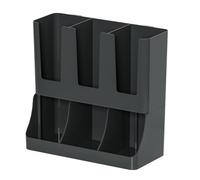 Coffee Organizer, Counter Storage 6 Compartments - Coffee Bar Counter Organizer - for Cups, Capsules, Sugar Bags, Condiments, Syrup, Home, Office, Kitchen, Pantry, Pla