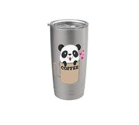 Coffee Panda Bear Stainless Steel Insulated Tumbler