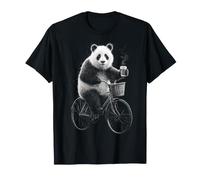 Coffee Panda Bicycle Art Print T-Shirt