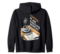Coffee Plan Execute Repeat Office Project Manager Coworker Zip Hoodie