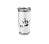 Coffee Please | Quirky Crest & Music Design Stainless Steel Insulated Tumbler