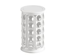 Coffee Pod Carousel Organizer: for 40 K Cup Pods, Capsule Holder, Home or Office Kitchen Counter White
