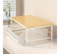 Coffee Pod Drawer- Coffee Machine Storage Rack for Kitchen & Home - Countertop Holder Microwave Shelf Office & Living Room Use (White)