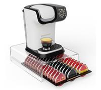 Coffee Pod Holder Drawers Compatible with Tassimo 42 Capsules Installation-Free Coffee Pod Storage Acrylic Transparent Coffee Capsule Organizer Smooth Pull-Out Design Coffee Machine Stand