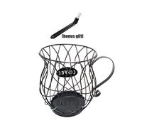Coffee Pod Holder Large Capacity Coffee Storage Carousel Black & Brush