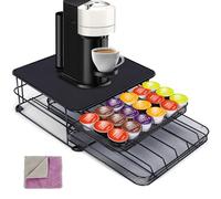 Coffee Pod Holder, MASTERTOP Coffee Pod Storage for Dolce Gusto Capsules, 72pcs Coffee Capsule Organizer with 2 Drawer, Coffee Machine Stand