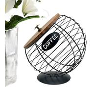 Coffee Pod Holder - Pod Display Container, High Volume Basket | Beverage Arrangement Storage Organization Unit, Decorative Countertop Serving Framework Structure with Lid Snack Fruit Holdin