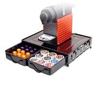 Coffee Pod Holder Storage Drawer for Tassimo, Nespresso, Nescafe Dolce Gusto, Lavazza - Holds up to 60 Capsules - Black