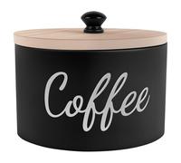 Coffee Pod Holders for Counter Wood Coffee Pod Basket with Lid Round Coffees Capsule Storage Multifunctional Countertop Storage Organiser for Kitchen Countertop 14x14x9cm(black)