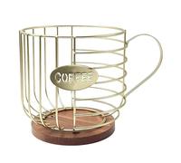 Coffee Pod Organizer - Large Capacity Storage Rack | Sturdy Large Capacity Counter Coffeebar Accessories Shelf, Single Serve capssule Holding Dispenser Carousel for Home Kitchen or Offices Tea Bar