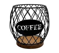 Coffee Pod Storage, Metal Container, Countertop Organizer Canister, Single Serve Pod Holder, Beverage Organizer, Steel Storage Bin, Compact Pods Canister With Open Design