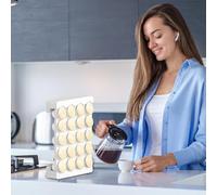 Coffee Pod Storage Rack, 50 Capacity Display Rack Organization, Coffee Pods Holder, for Bars Home Kitchen Indoor Cafe Bakers Family