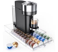 Coffee Pods Holder Acrylic Drawer Compatible with Nespresso Vertuo Capsules 40 Pods Storage