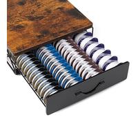 Coffee Pods Holder for Tassimo 64 Capsules, Coffee Pod Storage with Vintage Top for Tassimo Machine, Non-Slip, Anti-Vibration Design Pod Station Organizer (not included pods)