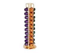 Coffee Pods Holder Rotating Rack Coffee Capsule Stand Storage Shelve Organization Holder, Compatible for Nespresso,(Gold FN40 1pcs)