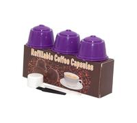 Coffee Pods Reusable Including Cleaning Brush and Spoon Optional Color for Coffee Enthusiasts Present Set of 3 Reusable Pods