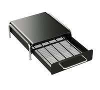 Coffee Pods Storage Drawer,Coffee Capsule Holder,Stand & Pod Storage Drawer,Anti-vibration Design Coffee Station Organizer- Black