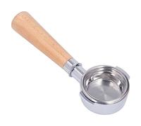 Coffee Portafilter, 54mm Coffee Portafilter Aluminum Alloy 2 Ears Bottomless Portafilter Handle with Single Layer Filter Screen for Home (A2 Beech)