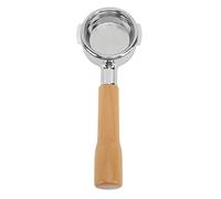 Coffee Portafilter 58mm Bottomless Coffee Filter Removable Corrosion Resistant Wooden Handle for Office (C1 Beech)