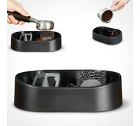 Coffee Portafilter Cleaning Kit, Electric Automatic Knock Box Cleaner, Professional Espresso Machine Brush Station & Holder for 51/53/58mm Barista Grounds Tray (1PC)