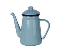 Coffee Pot 1.1L Enamel Coffee Pot Hand Teapot Induction Cooker Gas Stove Enamel Pot Kettle Teapot (Blue White)