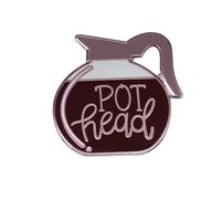 Coffee Pot Enamel Pin Teapot Brooch Pot Head Lover Badge Brooch Lapel Pin Denim Jeans Shirt Bag Cartoon Jewellery Creative for Friends