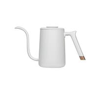 Coffee Pot Kettle Swan Neck Fin Mouth 700ml Tea Milk for Kitchen Home Travel Office(White)
