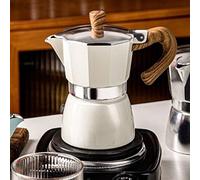Coffee Pot, Moka Pot Italian Coffee Maker 3 cup/5 OZ Stovetop Espresso Maker for Gas or Electric Ceramic Stovetop Camping Manual Cuban Coffee Percolator for Cappuccino or Latte