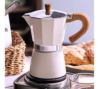 Coffee Pot, Moka Pot Italian Coffee Maker 6 cup/10 OZ Stovetop Espresso Maker for Gas or Electric Ceramic Stovetop Camping Manual Cuban Coffee Percolator for Cappuccino or Latte