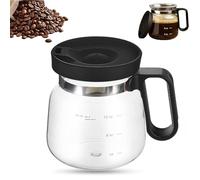 Coffee Pot Mug, Heatproof Glass Mug with Spill-Proof Lid, Large Capacity for Hot/Cold Beverages, Perfect for Cappuccino, Tea, and Latte, Set of 2