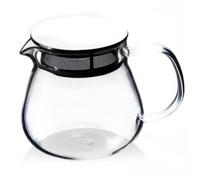 Coffee Pot Mug with Lid, 460ml Clear Glass Coffee Mug with Comfortable Handle & V-Shaped Spout for Hot Teas, Hot Chocolate