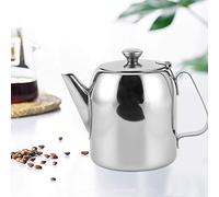 Coffee Pot Stainless Steel, Teapot Kettle Short Spout, Cold Water Prevention Mirror for Hotel Restaurant (850ml)
